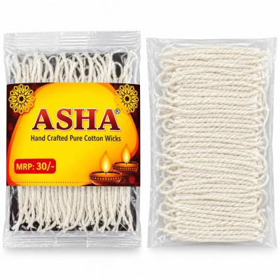 ASHA HAND CRAFTED PURE COTTON WICKS - 1 Pack